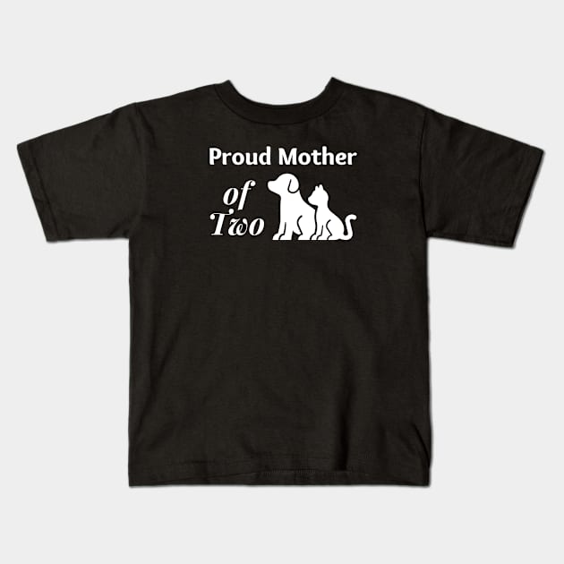 Proud Mother of Two 01a Kids T-Shirt by RakentStudios